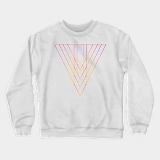 Orange pink triangle linear abstract geo Crewneck Sweatshirt